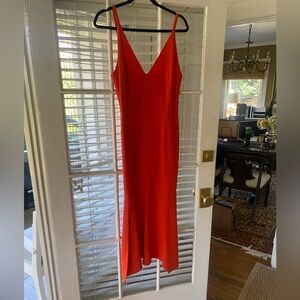 Victoria Beckham Vibrant Red Backless Dress